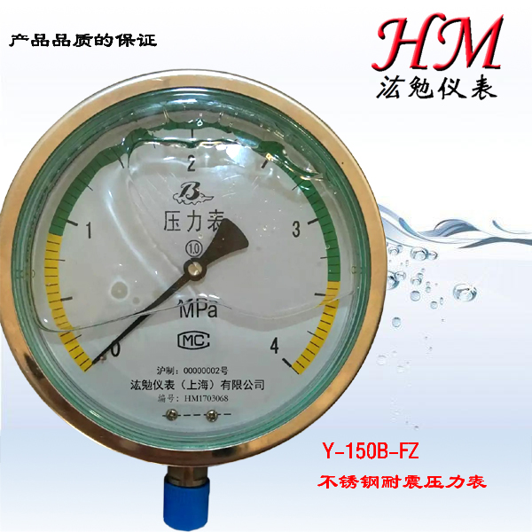 Y-150B-FZ不銹鋼耐震壓力表